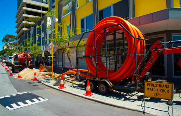 Drainage engineers on the job in Australia